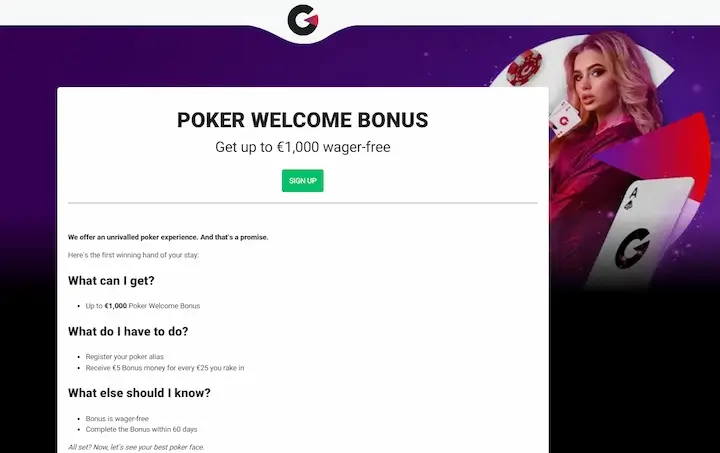 bonus boas vindas guts poker