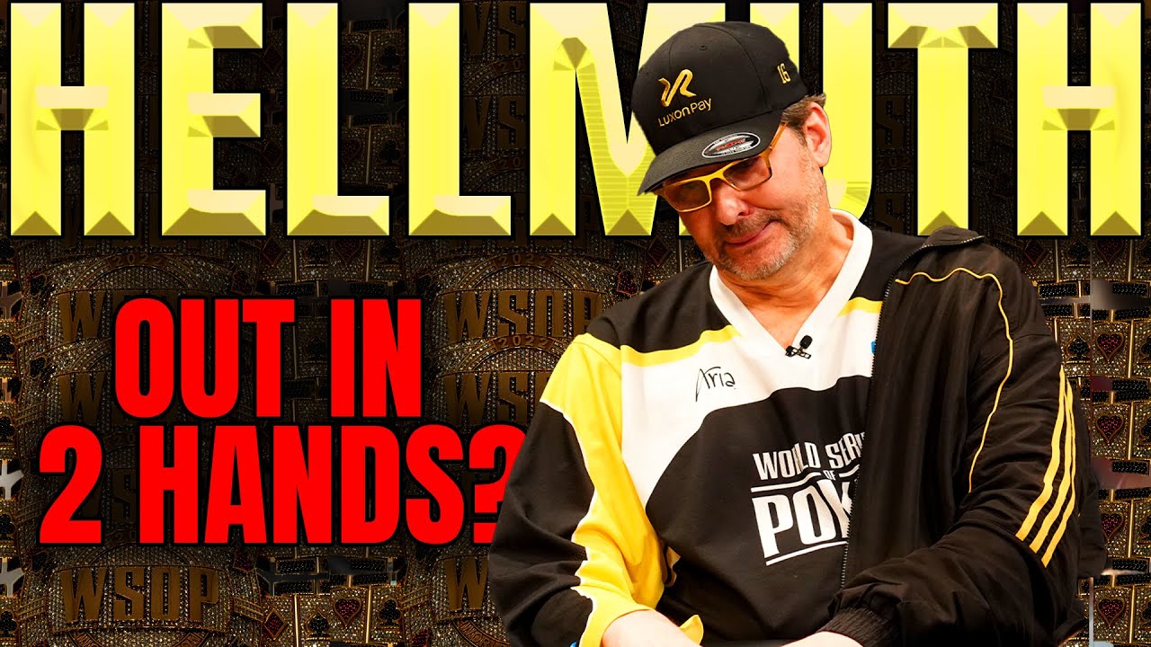 Phil Hellmuth perde stack duas vezes e sai correndo da sala de poker no Hustler Casino Live