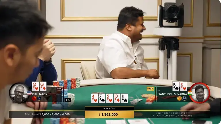 Santhosh-Suvarna-ganha-pote-1862000-contra-Phil-Nagy-no-Triton-Poker-Cash-Game
