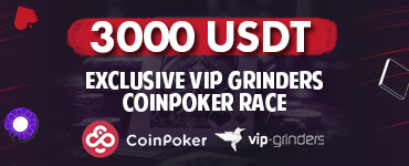 Exclusive 3,000 USDT VIP Grinders CoinPoker Race
