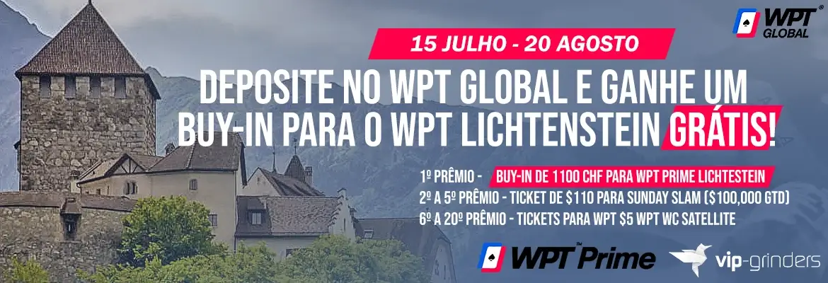 Deposite no WPT Global e ganhe buy-in para o WPT Liechetenstein grátis!